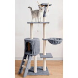 Krabpaal - grote kat - 50x35x140 cm - grijs