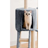 Krabpaal - grote kat - 50x35x140 cm - grijs