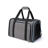 Reismand kat - 45x29x29 cm - opvouwbaar - grijs, zwart