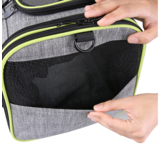 Reismand kat - 45x29x29 cm - opvouwbaar - grijs, zwart