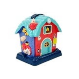 Boerderij speelgoed - 18x13x18 cm - met geluid - rood, blauw