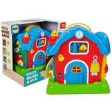 Boerderij speelgoed - 18x13x18 cm - rood, blauw, groen