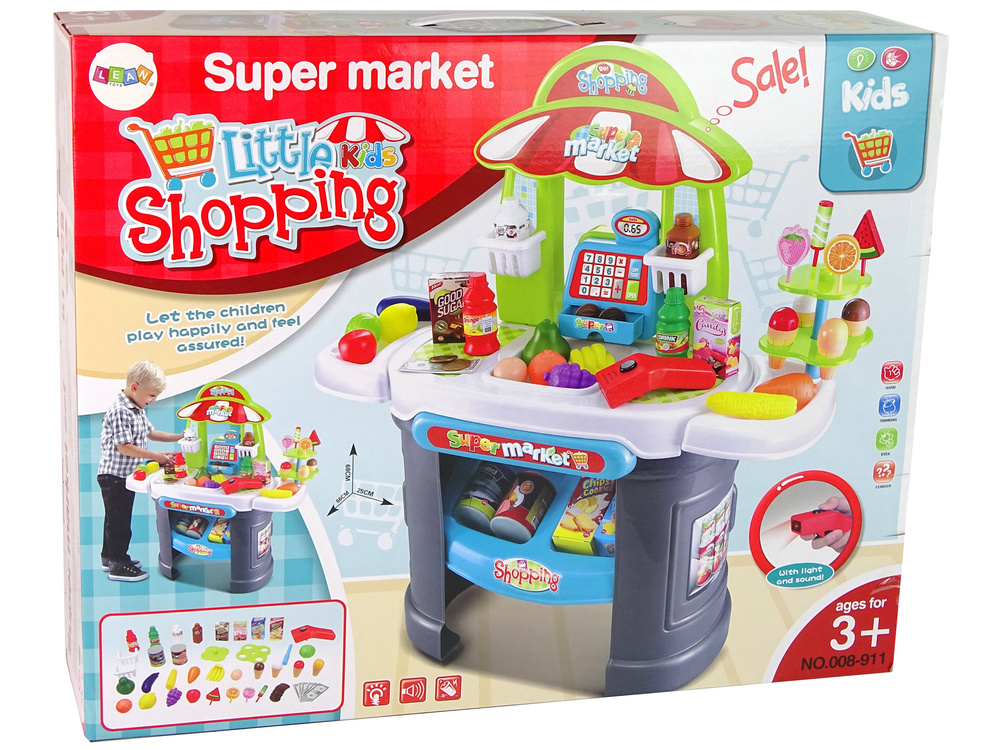 Winkeltje speelgoed - supermarkt - scanner - 66x25x68 cm