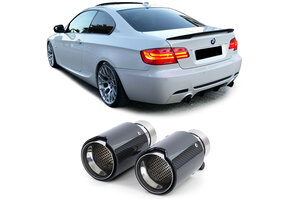 Uitlaatpijpen - voor BMW modellen serie-E en F - ⌀ 60x64 mm - zwart