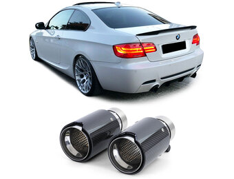 Uitlaatpijpen - geschikt voor BMW modellen serie-E en F - ⌀ 60x64 mm - zwart