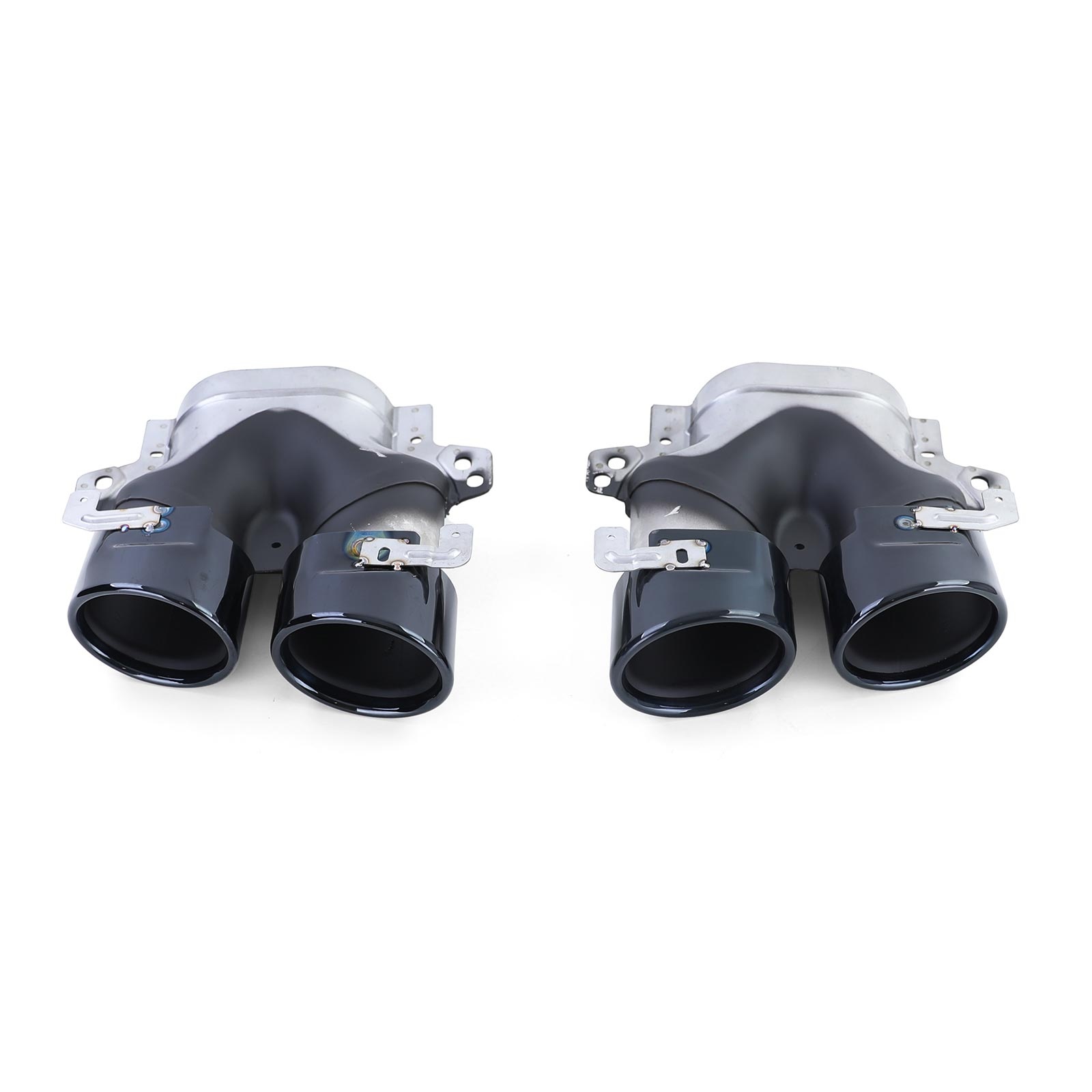 Uitlaatpijpen geschikt voor Mercedes E-Klasse W213 / Sedan 2016 - RVS - zwart