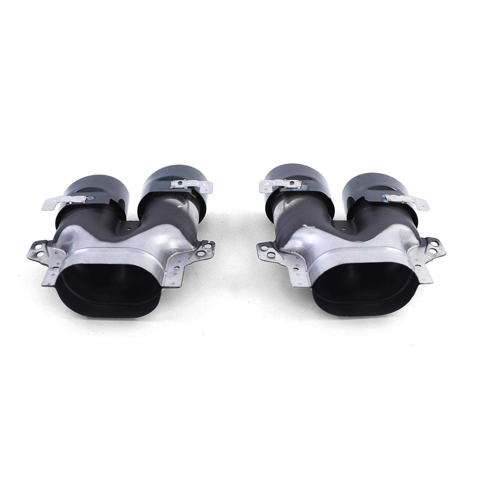 Uitlaatpijpen geschikt voor Mercedes E-Klasse W213 / Sedan 2016 - RVS - zwart