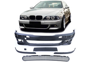 Voorbumper - voor BMW 5 serie-E39 / Sedan / Touring 1995-2003 - met grille - zwart