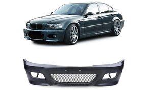Voorbumper - voor BMW 3 serie-E46 / Sedan / Touring / Coupé / Cabrio 1998-2005 - met grille - zwart