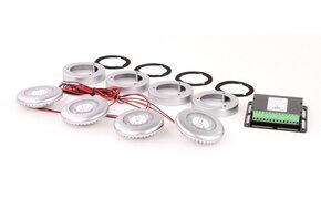 Ledspot inbouw - met dimfunctie - 14 stuks - zilver - ⌀ 76 mm