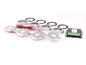 Ledspot inbouw - met dimfunctie - 14 stuks - zilver - ⌀ 76 mm