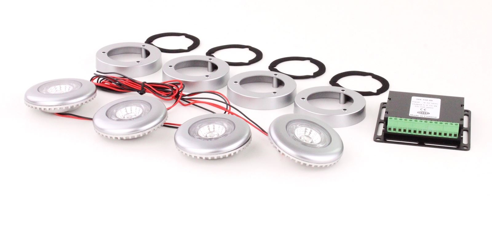 Ledspot inbouw - met dimfunctie - 14 stuks - zilver - ⌀ 76 mm