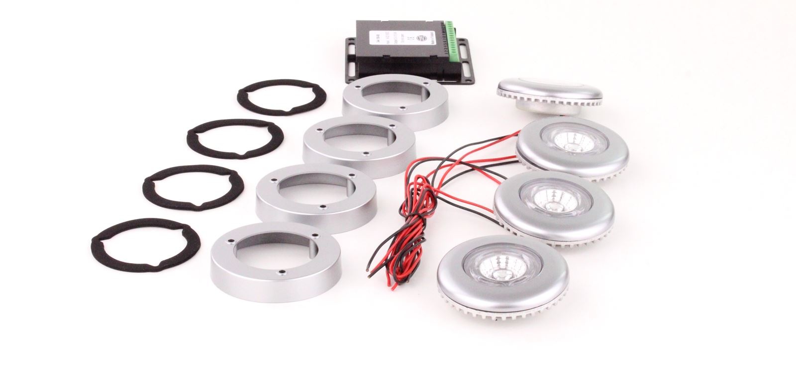 Ledspot inbouw - met dimfunctie - 14 stuks - zilver - ⌀ 76 mm