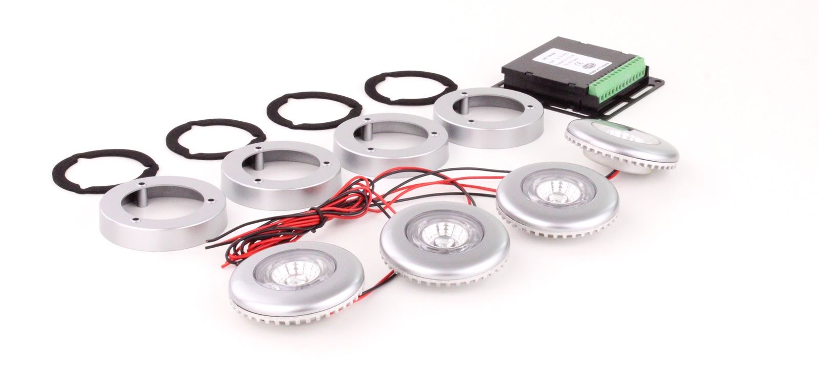 Ledspot inbouw - met dimfunctie - 14 stuks - zilver - ⌀ 76 mm