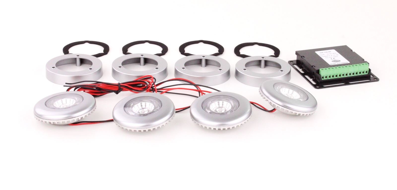 Ledspot inbouw - met dimfunctie - 14 stuks - zilver - ⌀ 76 mm