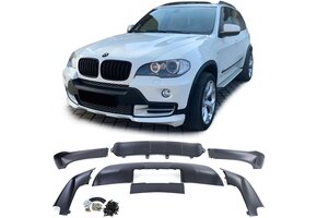 spoiler set - voor BMW X5 type-E70 2007-2010 - voor- en achterbumper - 3-delig - zwart