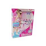 Kaptafel kind - met muziek en lichtjes - 45x30x74 cm - roze wit