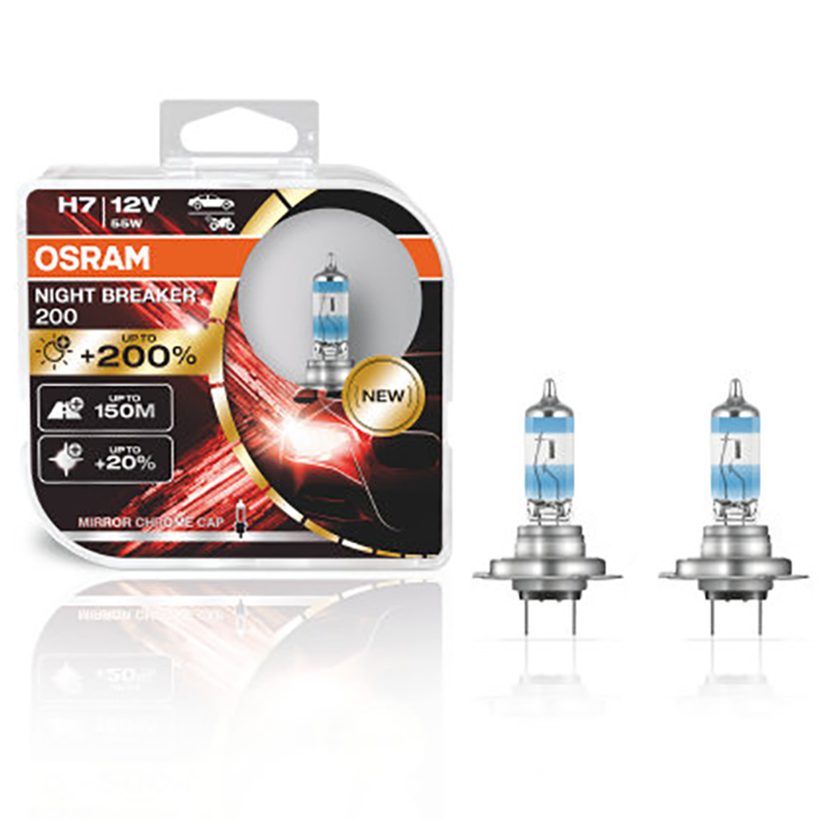 Osram nachtbreker laser h7 - autolamp - 200% helderheid - 150 m