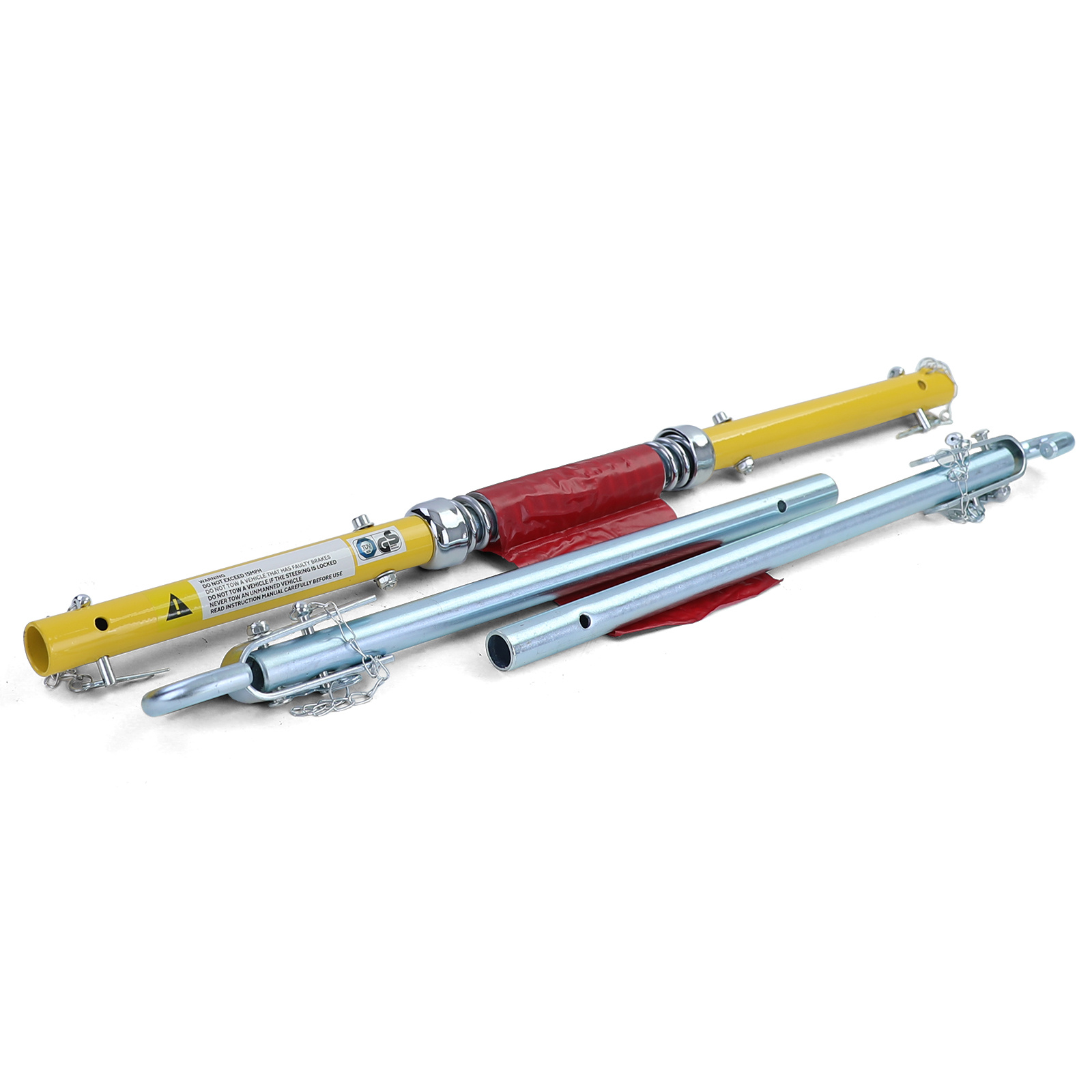 Trekstang - autotrekhaak - 180x27 cm - tot 2000 kg - geel