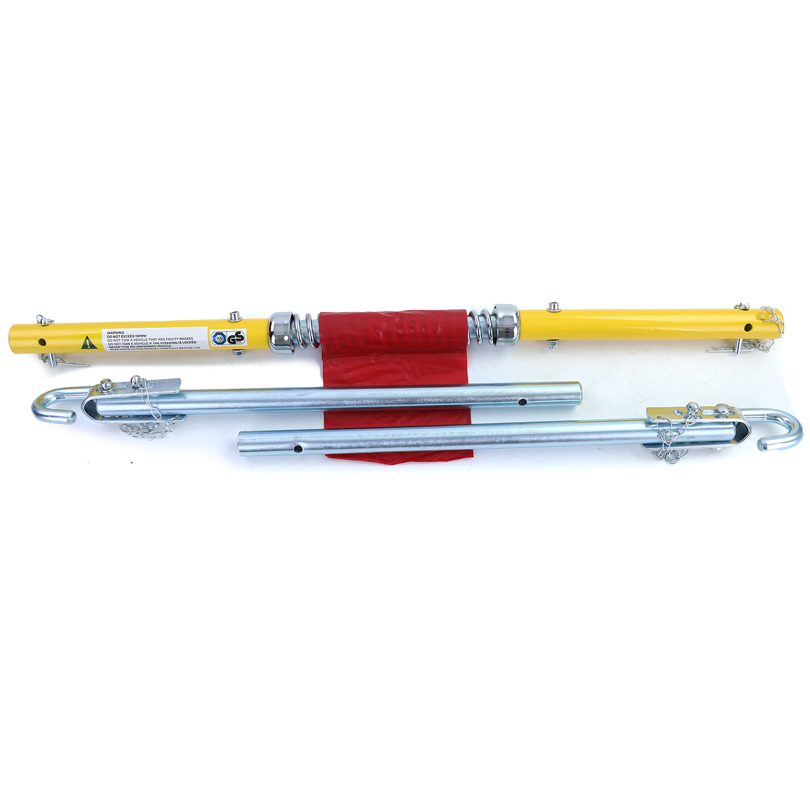 Trekstang - autotrekhaak - 180x27 cm - tot 2000 kg - geel