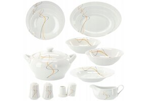 Cookline - serviesset - 12 personen - 49 delig - porselein