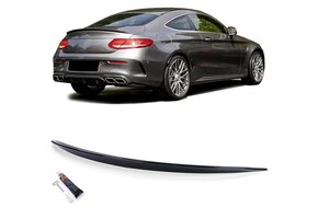 Spoiler - achterspoiler lip geschikt voor Mercedes C Klasse type-C205 2015 - glanzend zwart
