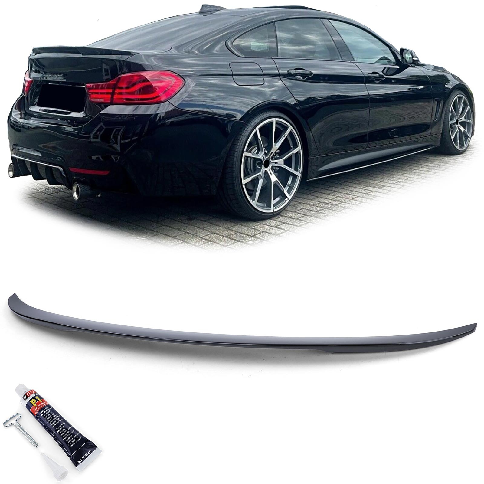 Spoiler - achterspoiler lip - geschikt voor BMW 4er F36 Gran Coupe 2014
