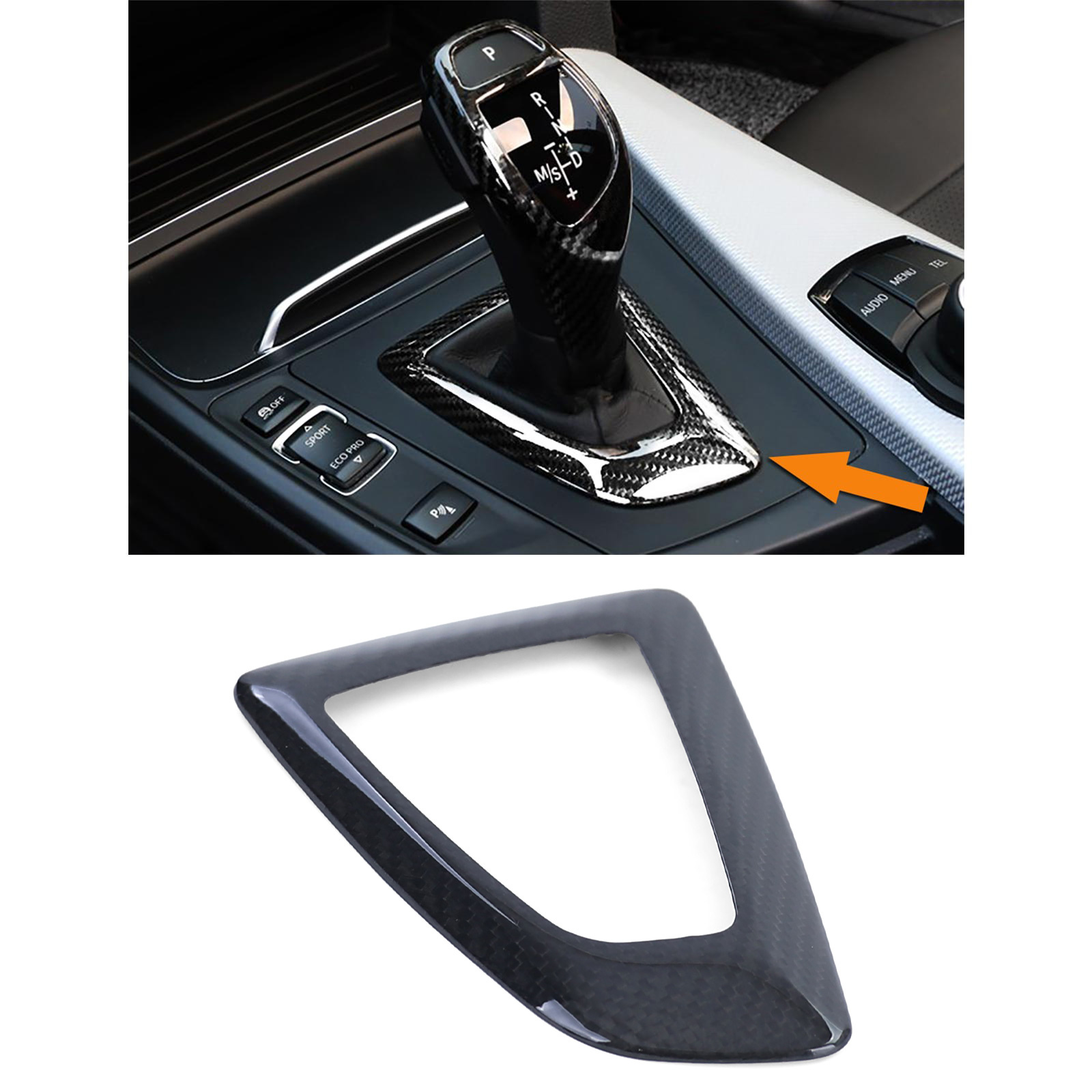 Pookframe - voor BMW - perfecte pasvorm - real carbon look