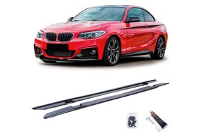 Sideskirts - voor BMW 2-serie F22 F23 Coupé Cabriolet 2013 - glanzend zwart