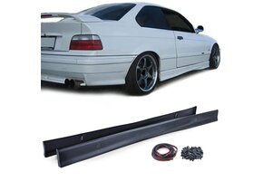 Sideskirts geschikt voor BMW 3 serie-E36 1990-1999 Coupé Sedan Touring Cabrio - zwart