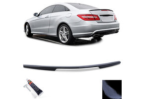 Spoiler - achterspoiler lip - voor Mercedes E-Klasse C207 Coupe 2009-2016 - glanzend zwart