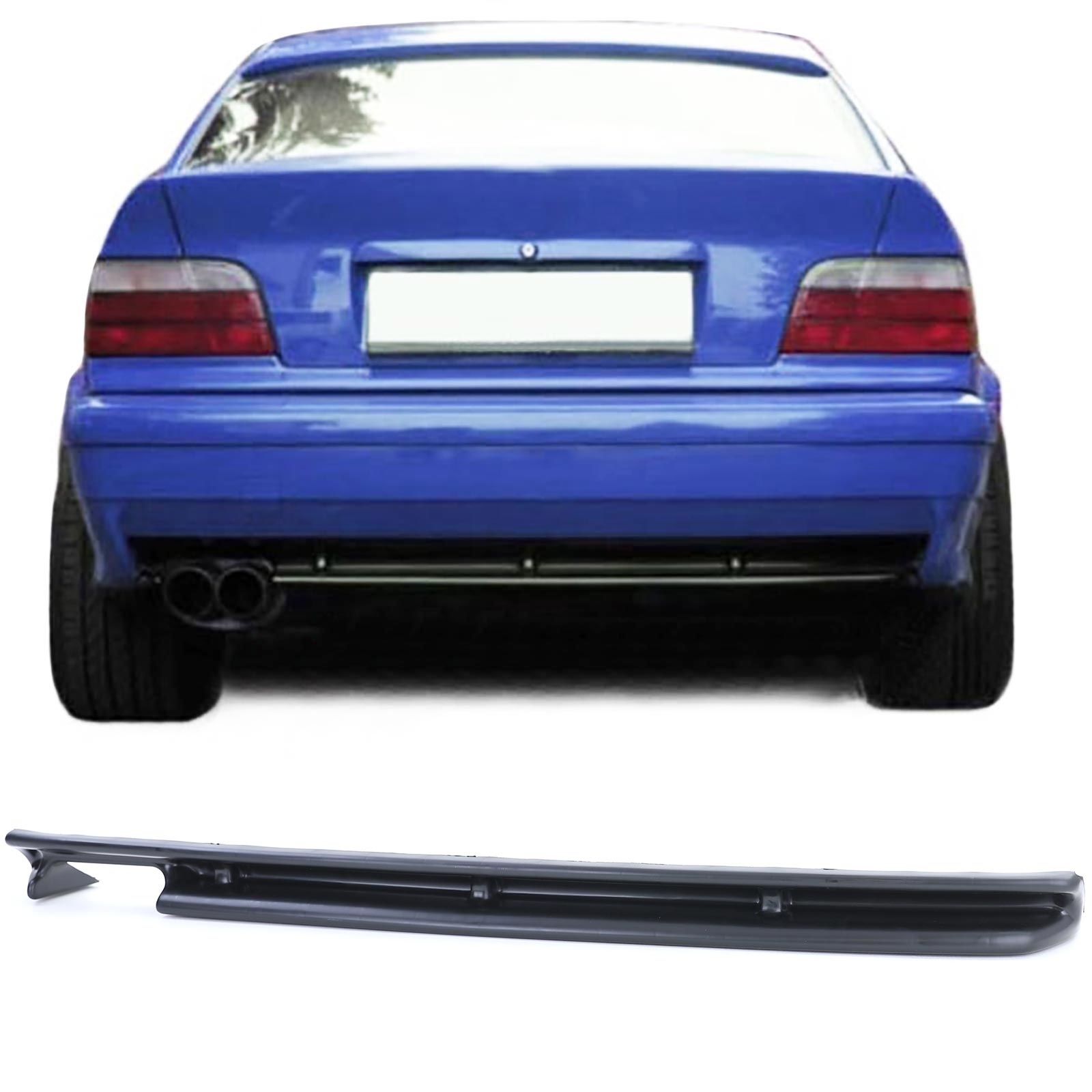 Achterbumper diffuser - voor BMW 3 serie-E36 Sedan Cabrio Touring Sedan 1990-1999 - zwart