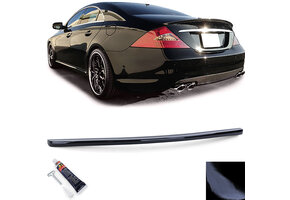 Spoiler - achterspoiler lip - geschikt voor Mercedes CLS type-C219 2004-2010 - glanzend zwart