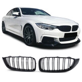 Autogrille - BMW 4 serie F32 F33 F36 F82 Coupe Cabrio Gran Coupe M4 2013-2021 - zwart