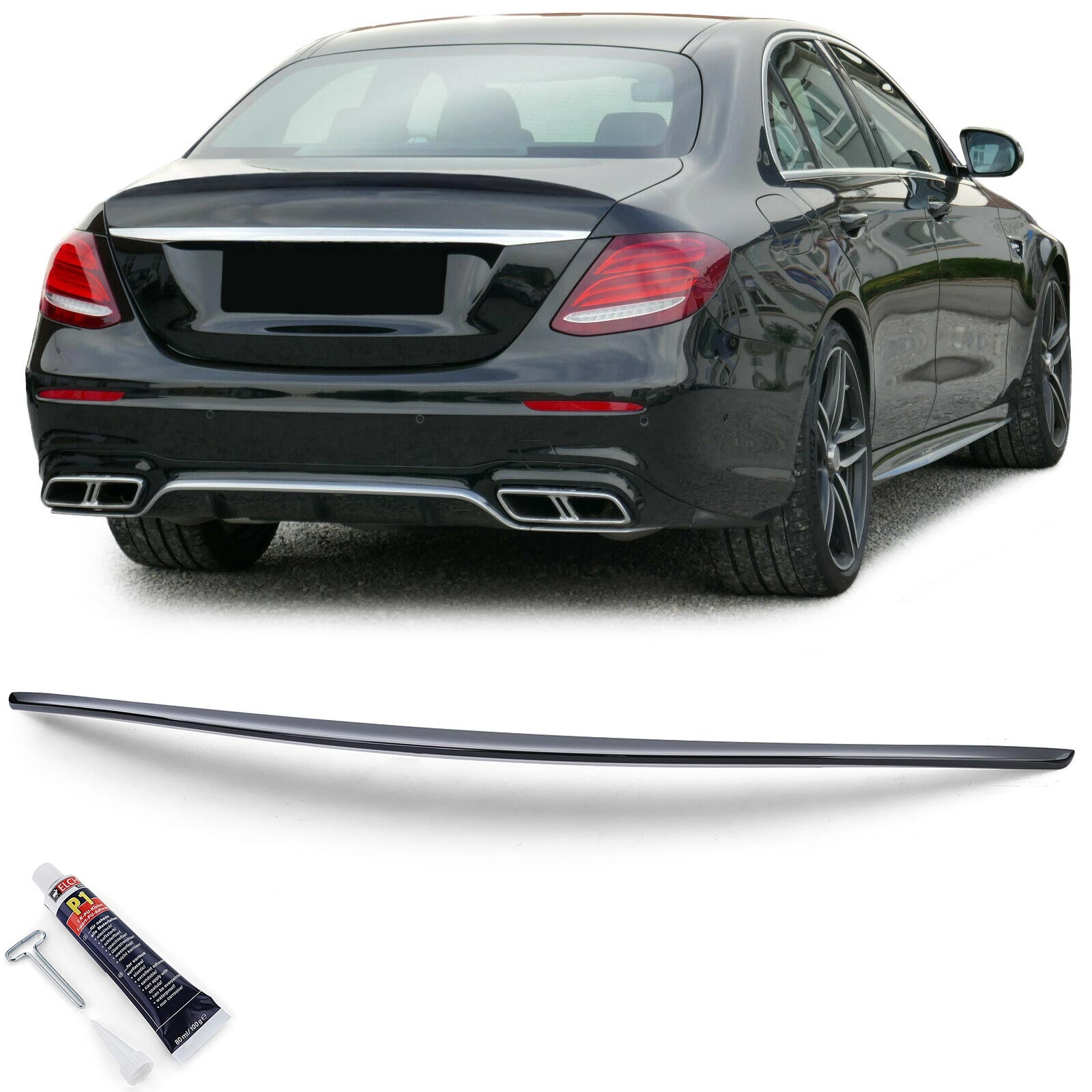 Spoiler - achterspoiler lip - voor geschikt voor Mercedes E W213 Sedan 2016