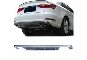Achterbumper diffuser - voor Audi A3 8V Sedan Cabrio 2012-2016