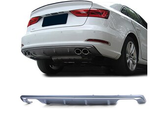 Achterbumper diffuser - voor Audi A3 8V Sedan Cabrio 2012-2016