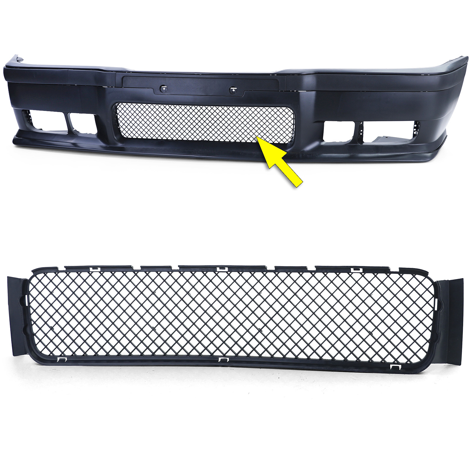 Autogrille - BMW 3 serie-E36 Sedan Coupe Cabrio Compact Touring M3 1990-1999 - zwart