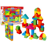 Foamblokken - meerkleurig - 80 blokken