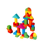 Foamblokken - meerkleurig - 80 blokken