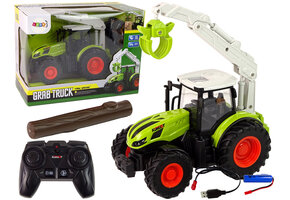 RC - tractor - met afstandsbediening - 19x11x14 cm - groen