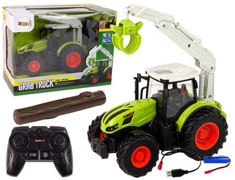 RC - tractor - met afstandsbediening - 19x11x14 cm - groen