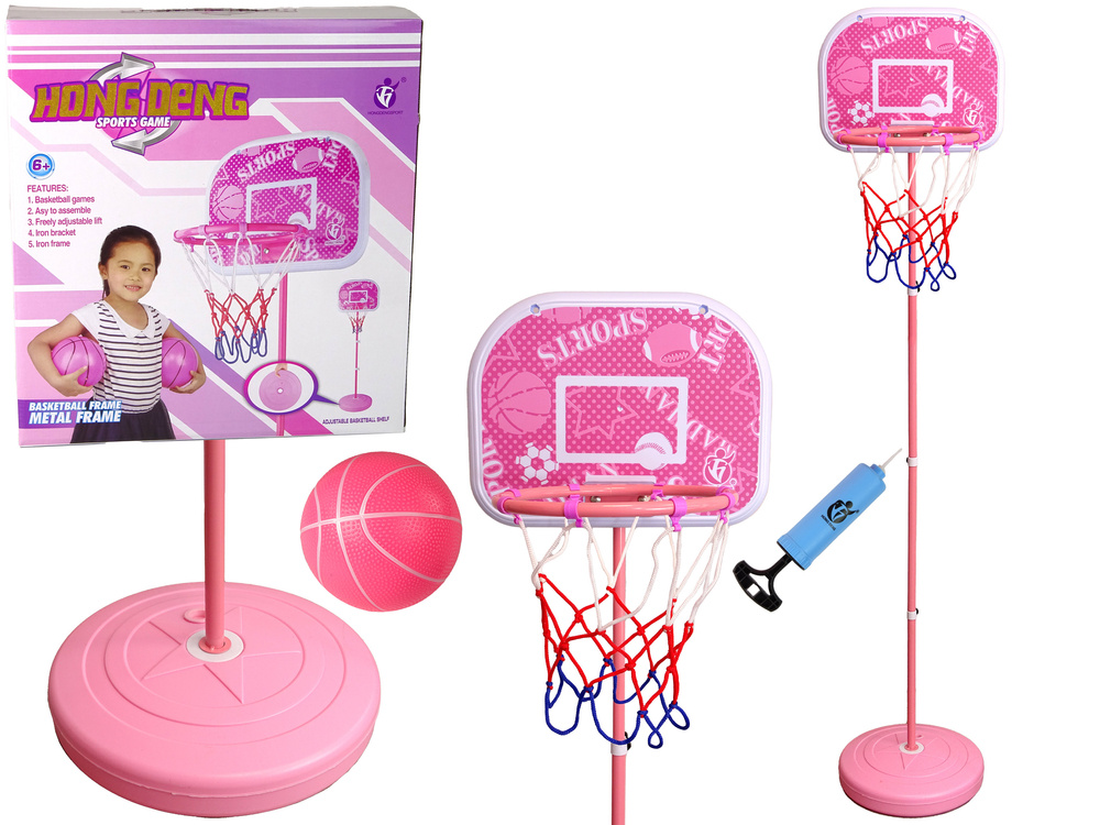 Basket - basketbal paal - kind - 170x38 x34 cm - roze