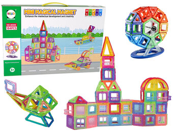 Magneet speelgoed - 184 elementen - meerkleurig