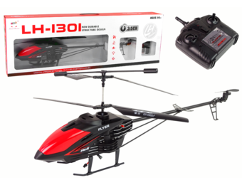 RC - helikopter - 80x30x10 cm - afstandsbediening - rood zwart