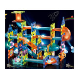 Knikkerbaan - 110 elementen - magnetische blokken -  LED verlichting
