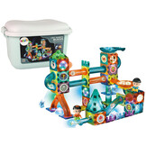 Knikkerbaan - 105 elementen - magnetische blokken - LED verlichting