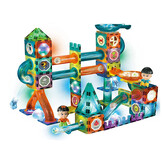 Knikkerbaan - 105 elementen - magnetische blokken - LED verlichting