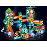 Knikkerbaan - 105 elementen - magnetische blokken - LED verlichting