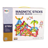 Magneet speelgoed - 128 elementen - meerkleurig